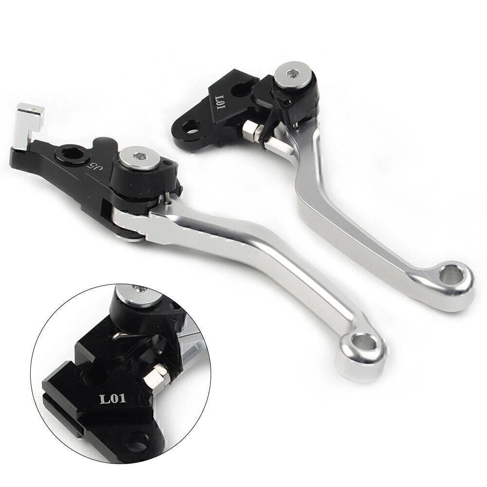 Silver CNC Pivot Brake Clutch Levers for Honda XR250 XR400 (1995-2007)