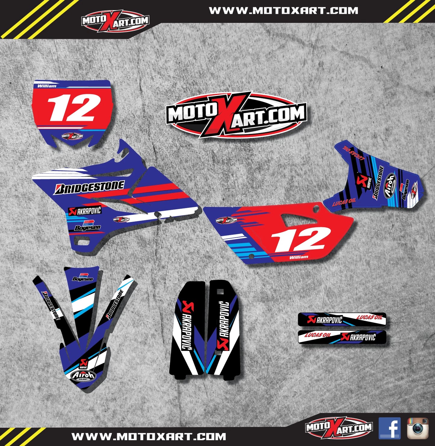 Full Custom Graphic Kit for Yamaha YZ 85 (2015-2016) - RUFF Style Decals