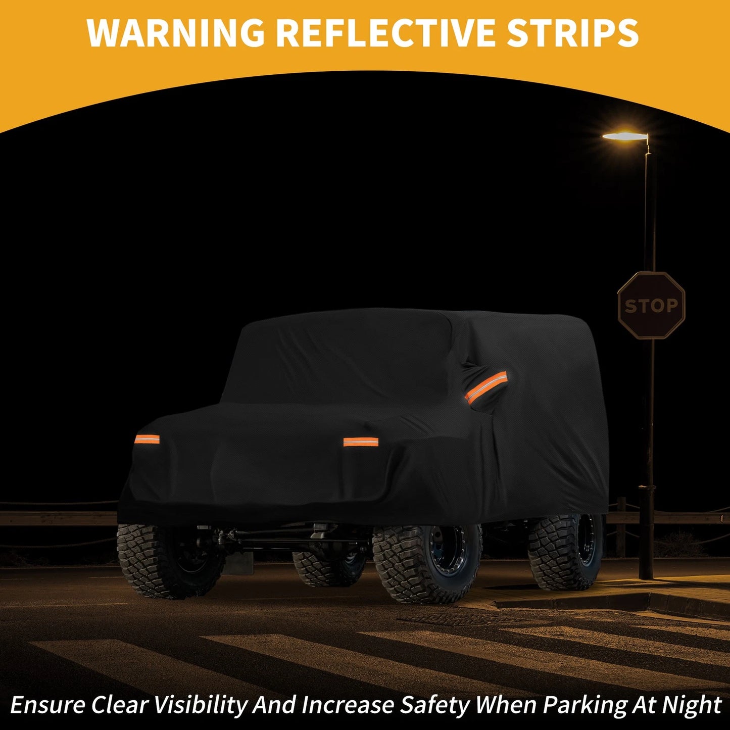 Waterproof Car Cover w/Reflective Straps for Land Rover Defender 110