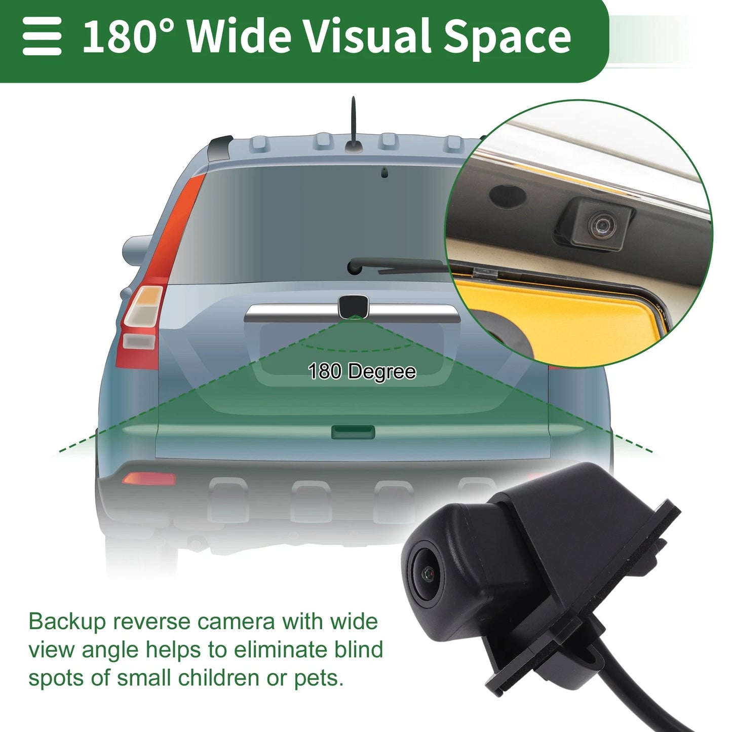 Rear View Camera 120-180 Degree for Acura RDX (2013-2014)