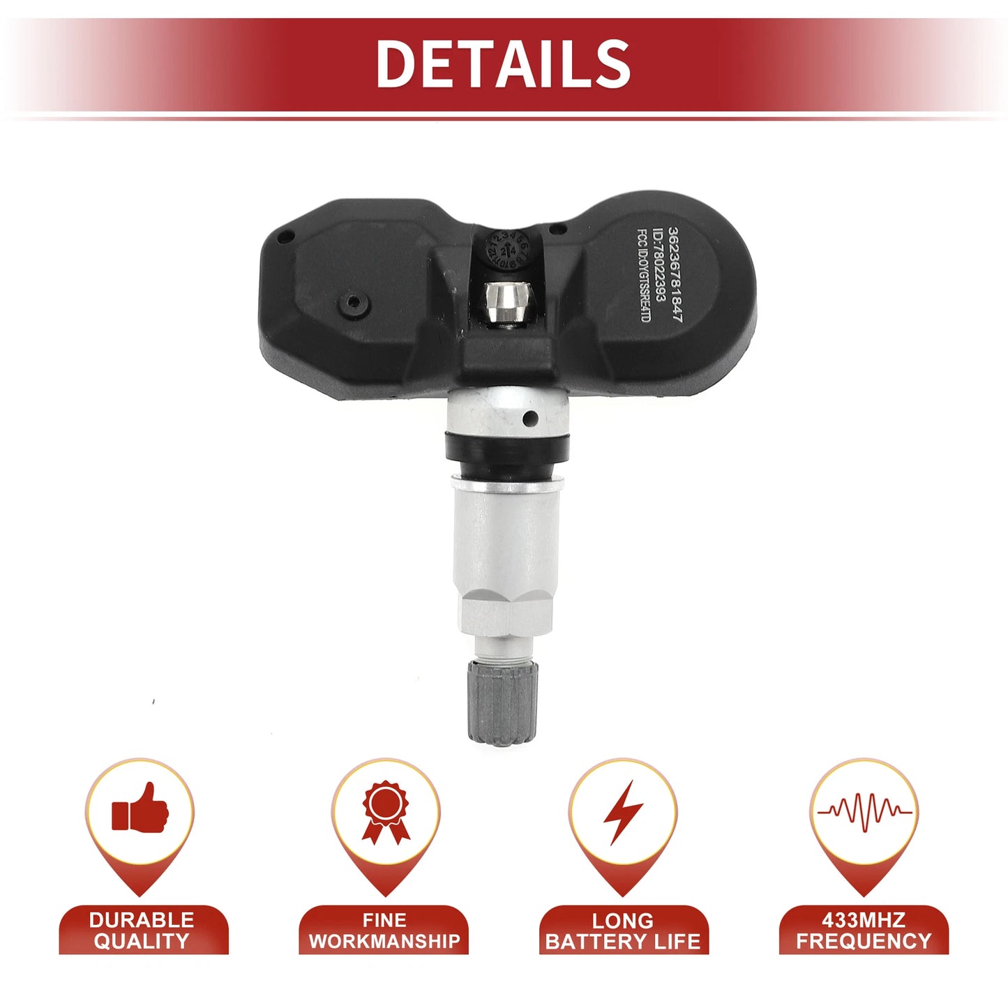 Tire Pressure Sensor 433MHz for Mini Cooper Countryman (2011-2013)