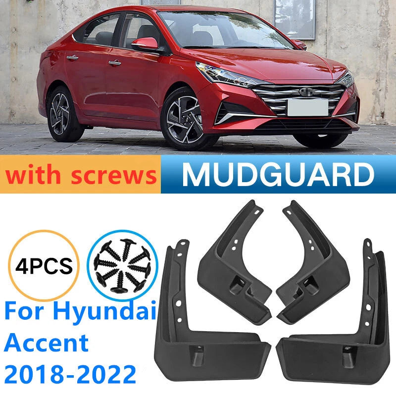 Mud Fender Flaps Splash Guards for Hyundai Accent (2018-2022)