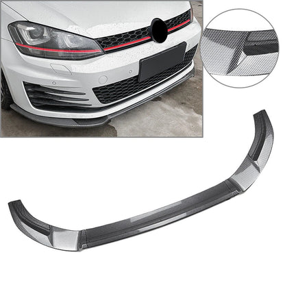 Front Bumper Splitter Spoiler Lip for Volkswagen Golf MK7 R R-Line (2014-2020)