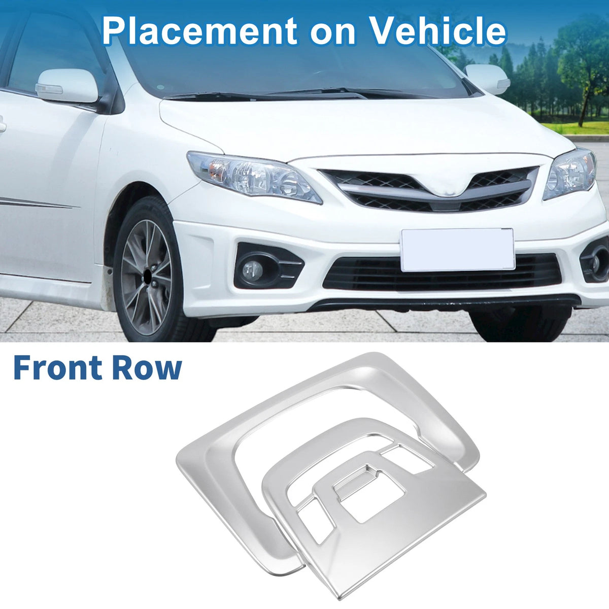 Car Front Row Headlight Trim Bezel for Toyota Corolla (2022–2024)