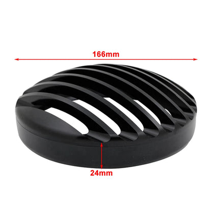 Black Aluminum Shallow Cut Headlight Grill Cover for Bobber