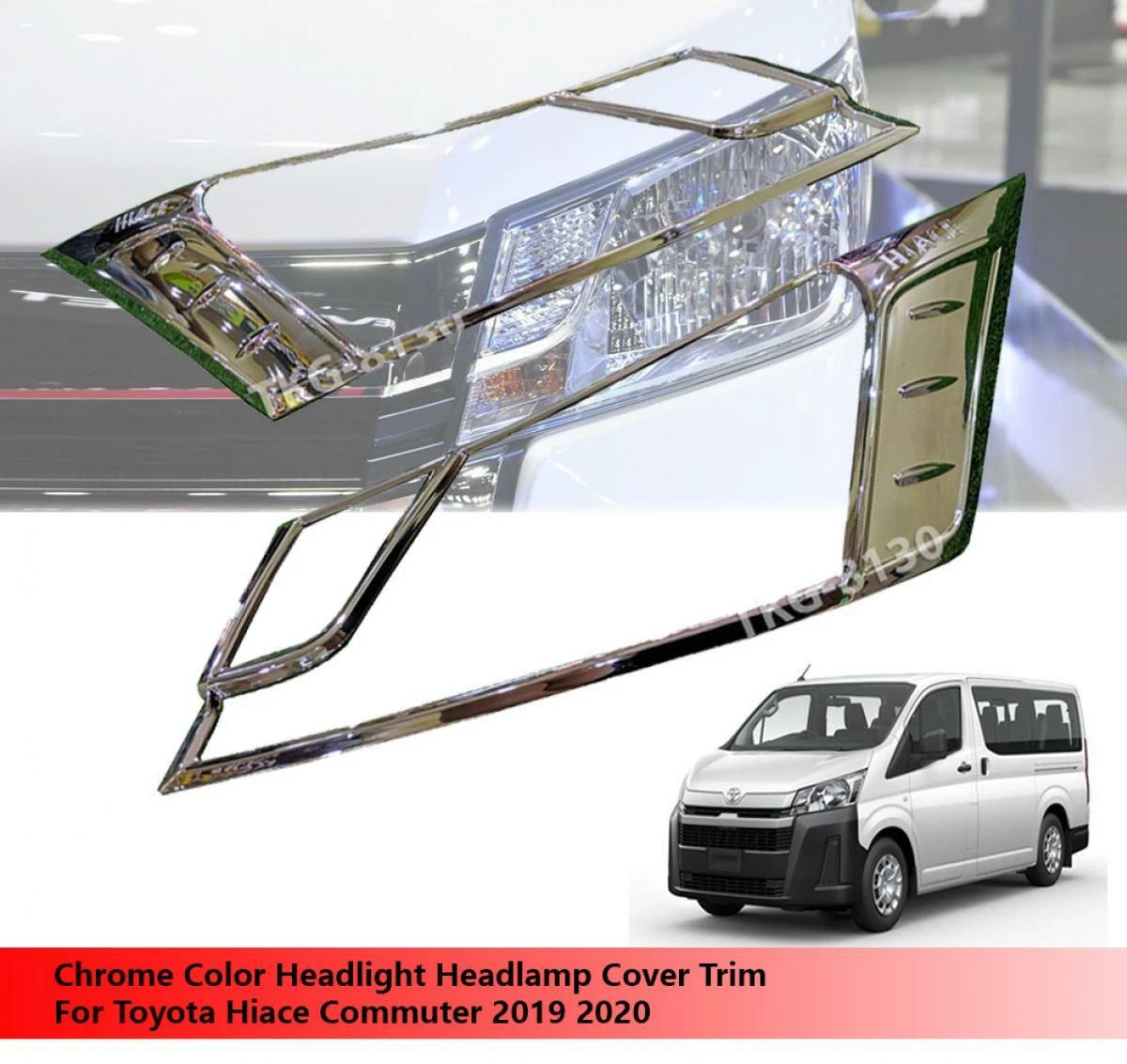 Headlamp Cover Trim for Toyota Hiace Commuter (2019-2020)