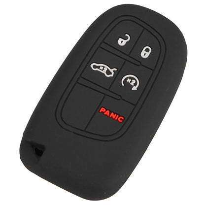 5 x Button Silicone Car Key Shell Cover for Dodge Jeep Chrysler Fiat