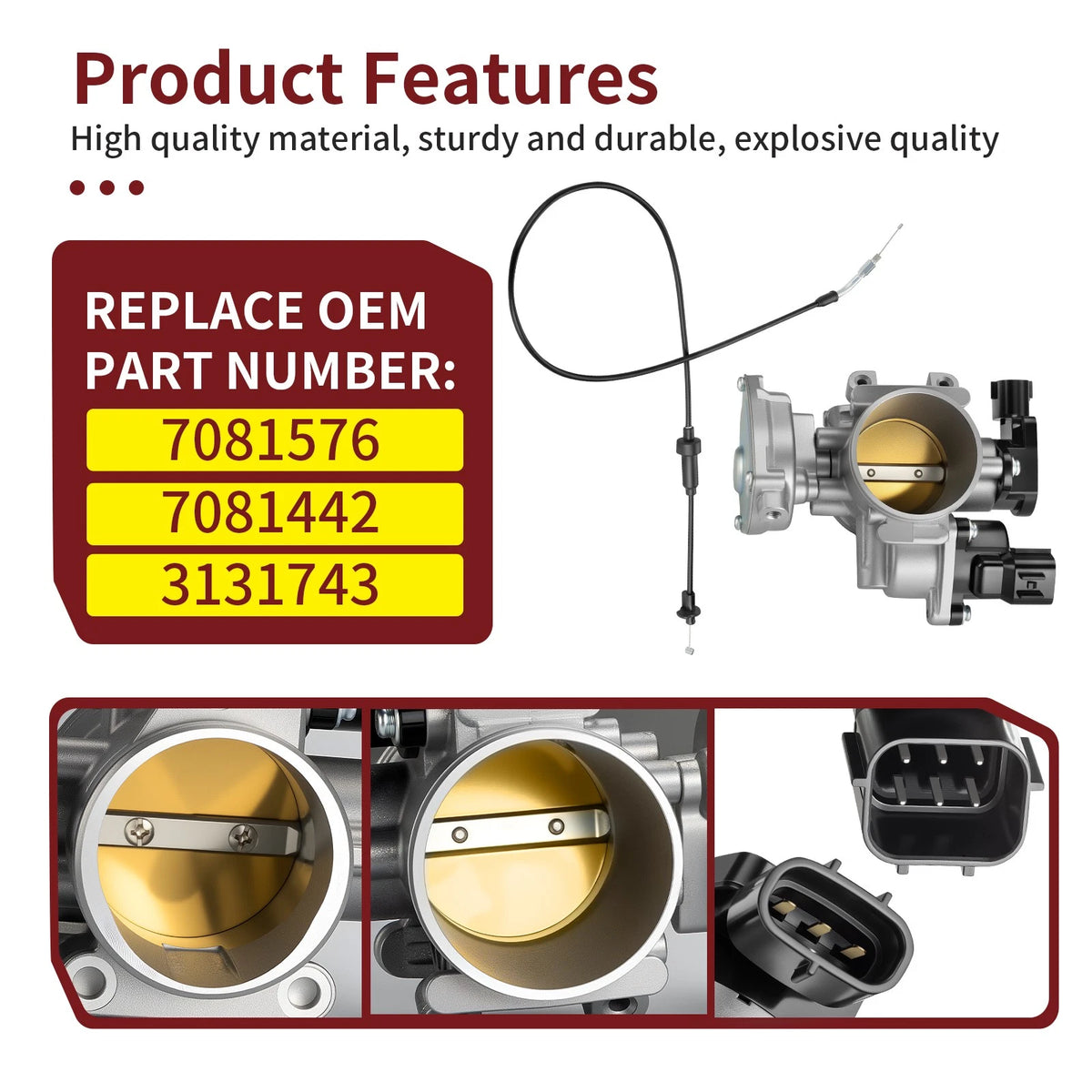 Throttle Body w/ Cable for Polaris Sportsman XP 550 (2014–2014)