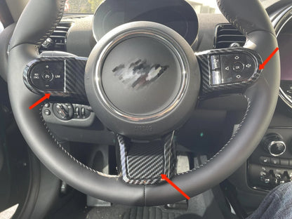 Steering Wheel Frame Cover Trim for Mini Clubman F54 2016-2022 Carbon Fiber