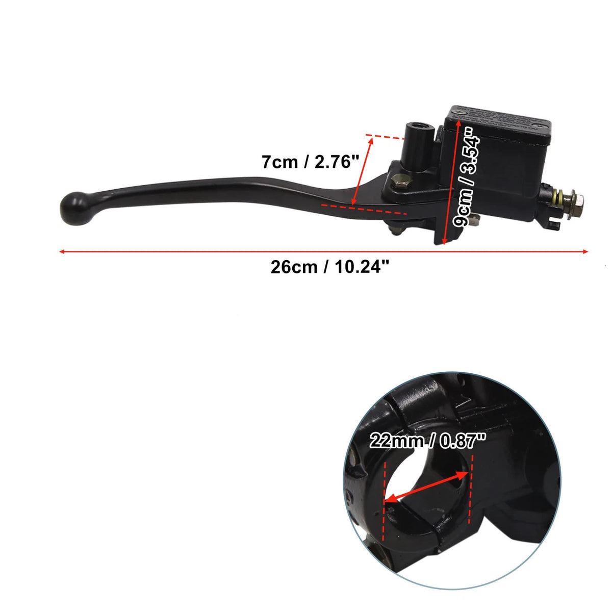 22mm Motorcycle Brake Clutch Master Cylinder Lever for Honda WH100