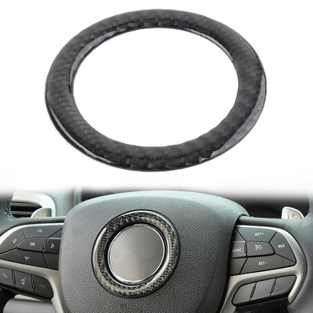 Black Steering Wheel Hub Cover Trim for Jeep Grand Cherokee (2014-2022)