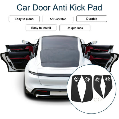 Car Door Anti Kick Pad Sticker Protector for Ford Escape (2013-2015) Black 1 Set