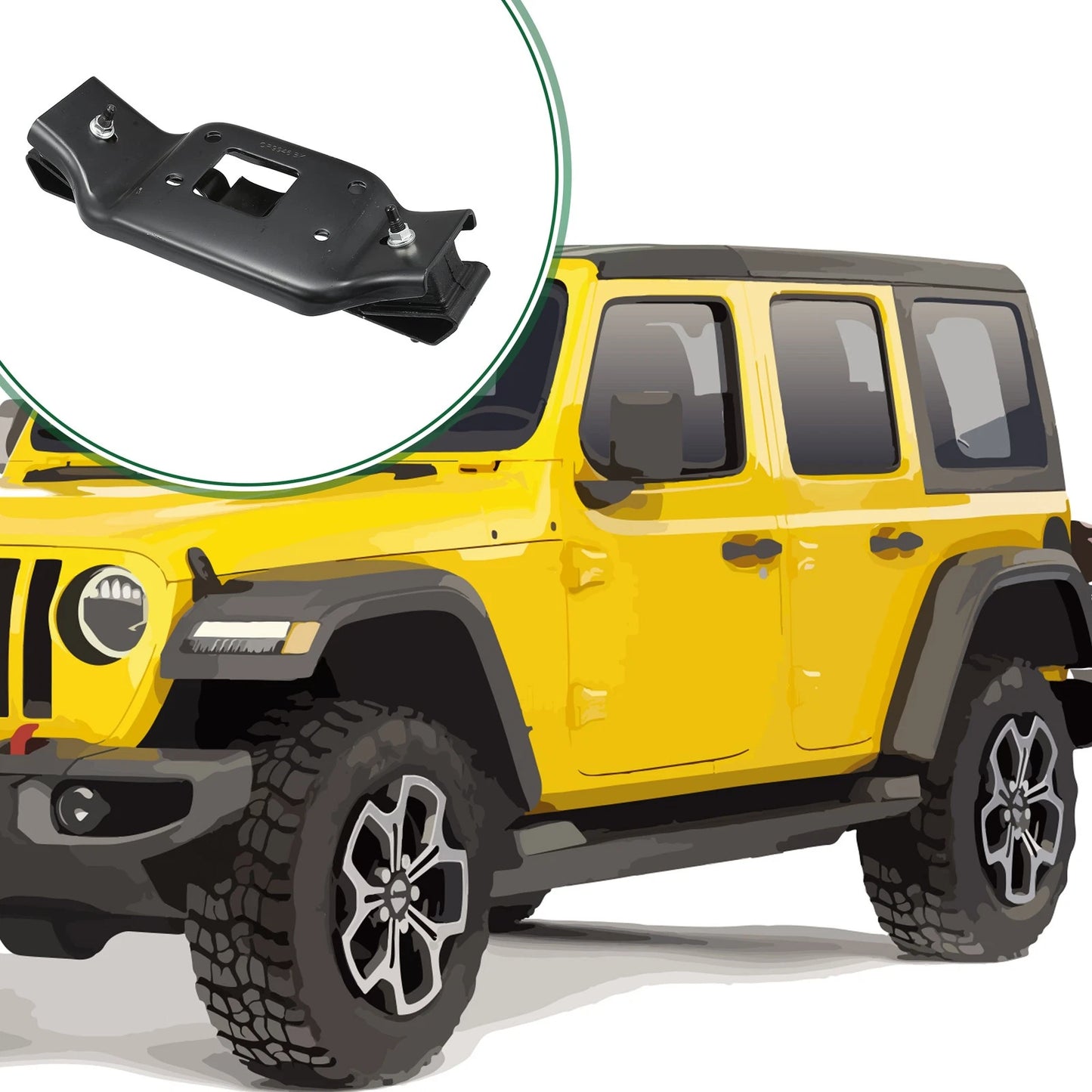 Engine Motor Mount Transmission Mount Bracket for Jeep Wrangler 3.8L (2007-2011)