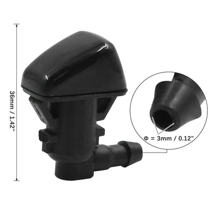 2 x Black ABS Front Windshield Cleaning Nozzles for Ford Escape (2001-2012)