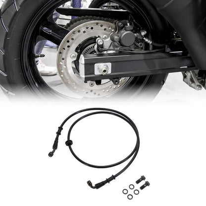130 cm Motorcycle Brake Clutch Oil Hose Nylon PU Stainless Wire Braid for Bike