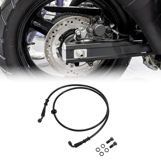 130 cm Motorcycle Brake Clutch Oil Hose Nylon PU Stainless Wire Braid for Bike