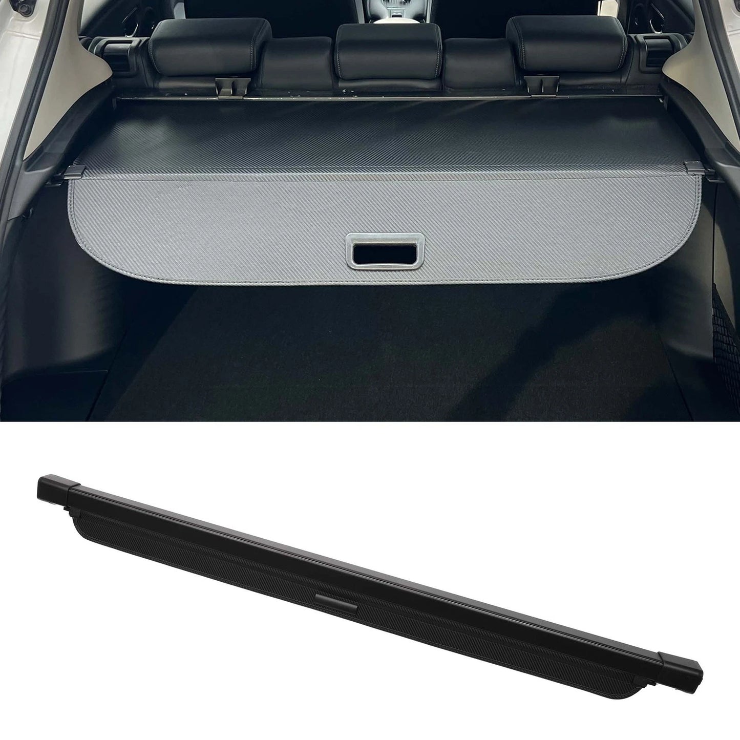 Retractable Cargo Cover for Ford Escape 2001-2012 - Black Carbon Fiber