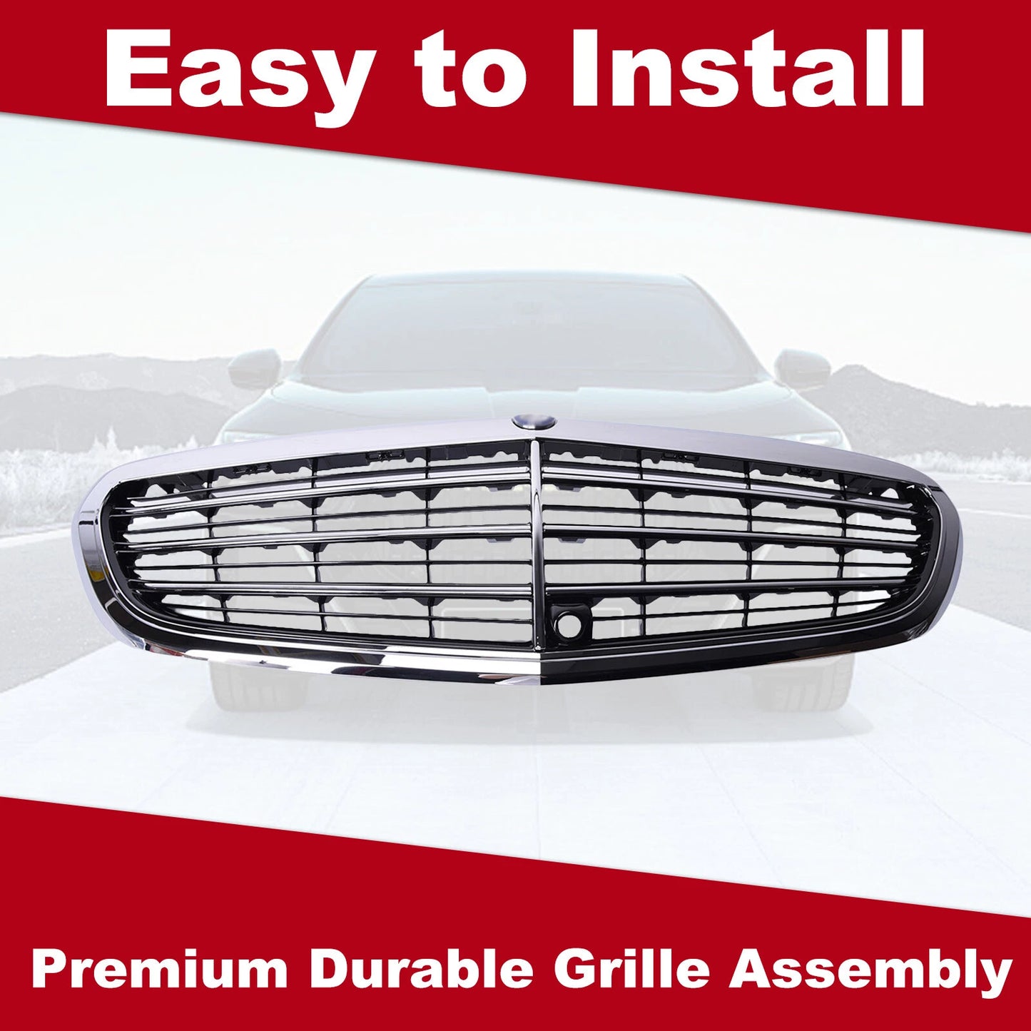 Front Bumper Grille for Mercedes E200 E250 E300 E350 E500 (2010-2016)