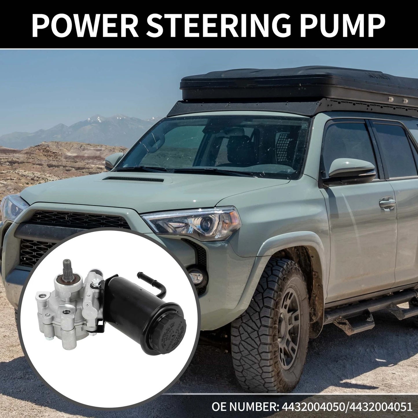 1 Pc Car Power Steering Pump for Toyota 4Runner V6 3.4L (1996–2002)