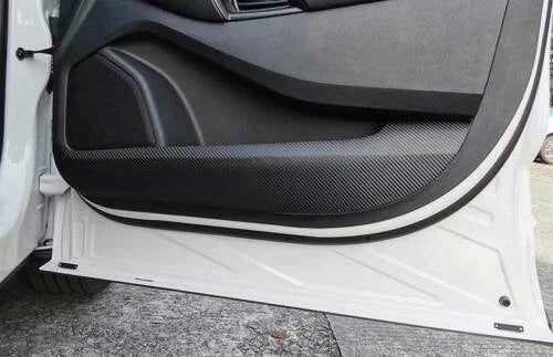 Carbon Fiber Leather / 4x / Door Anti Kick Pad Panel for Ford Edge (2015–2022)