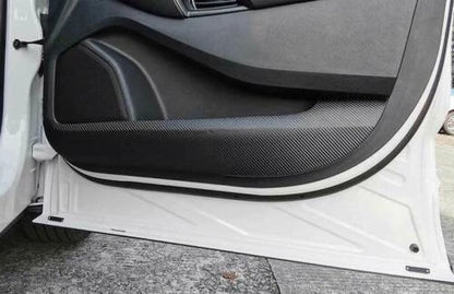 Carbon Fiber Leather / 4x / Door Anti Kick Pad Panel for Ford Edge (2015–2022)