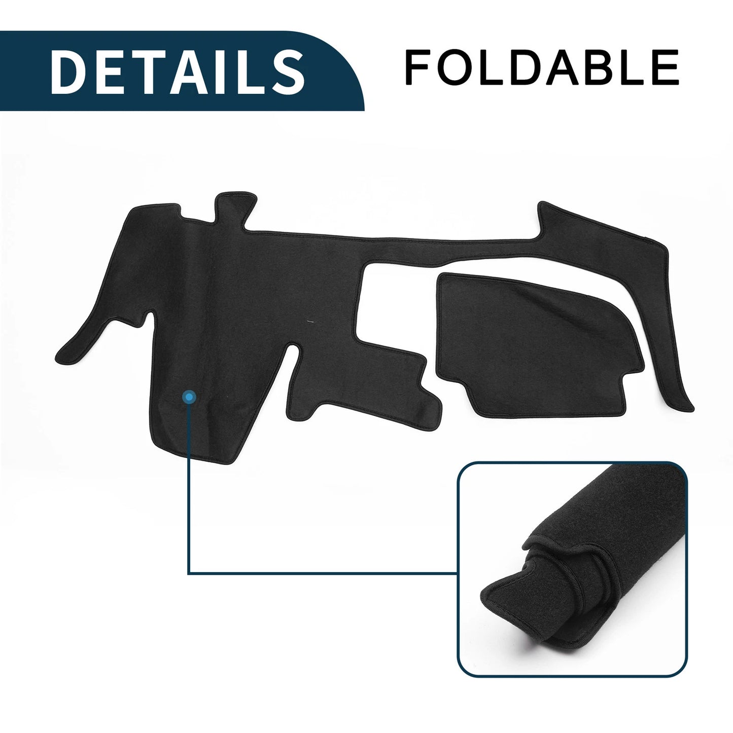 Dashboard Cover Mat for Mitsubishi Mini EK (2020-2024) - Black 1 Set