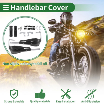Motorcycle Hand Grips Cover Kit / Handlebar Cover Aluminum Alloy DiamondPattern
