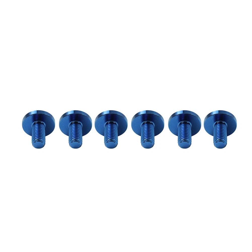6 x M6x10mm Titanium Alloy Torx Head Bolts for Bike Motor - Blue