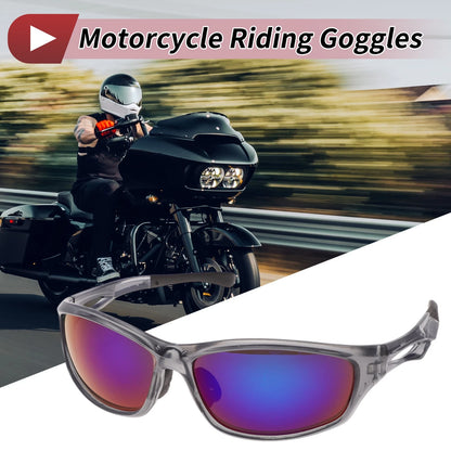1 Pc Goggles Green Lens Gray Frame PC Cycling Sunglasses for Motorcycle