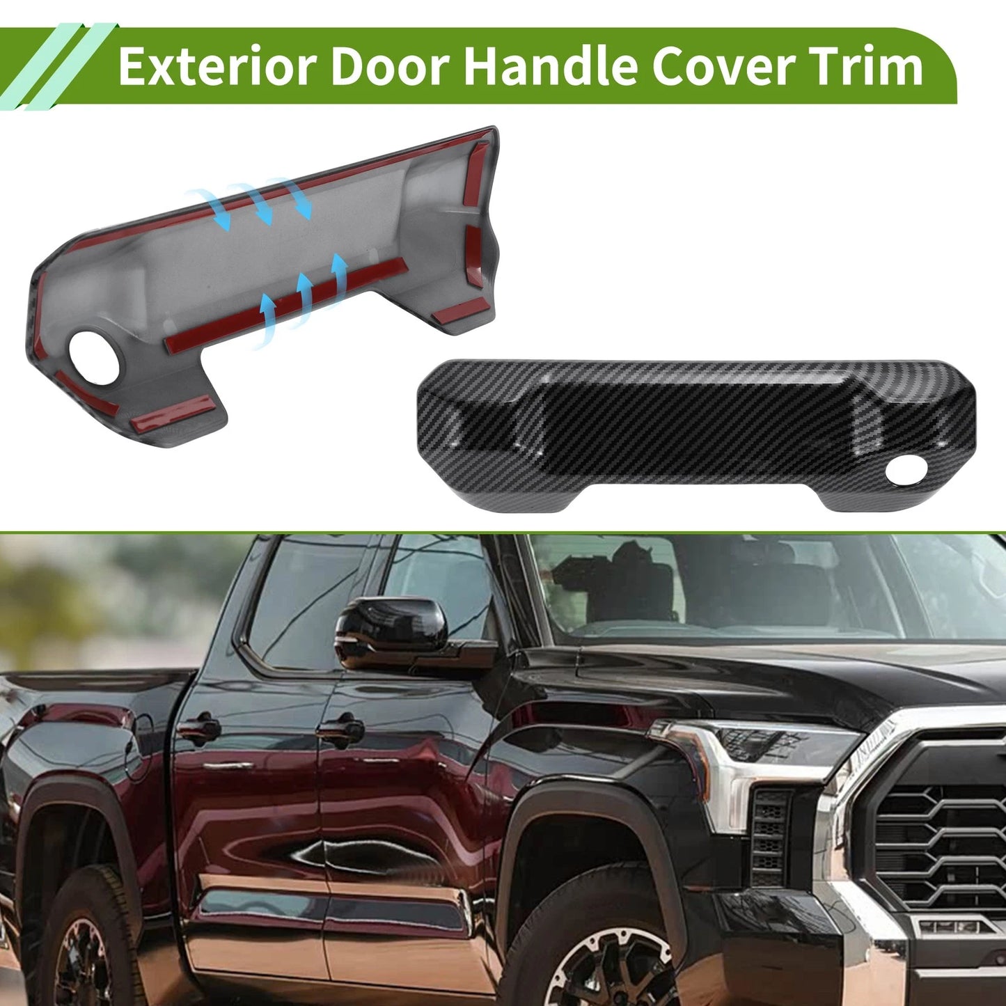 Exterior Door Handle Cover Trim for Toyota Tundra (2022-2025) ABS 1Pc