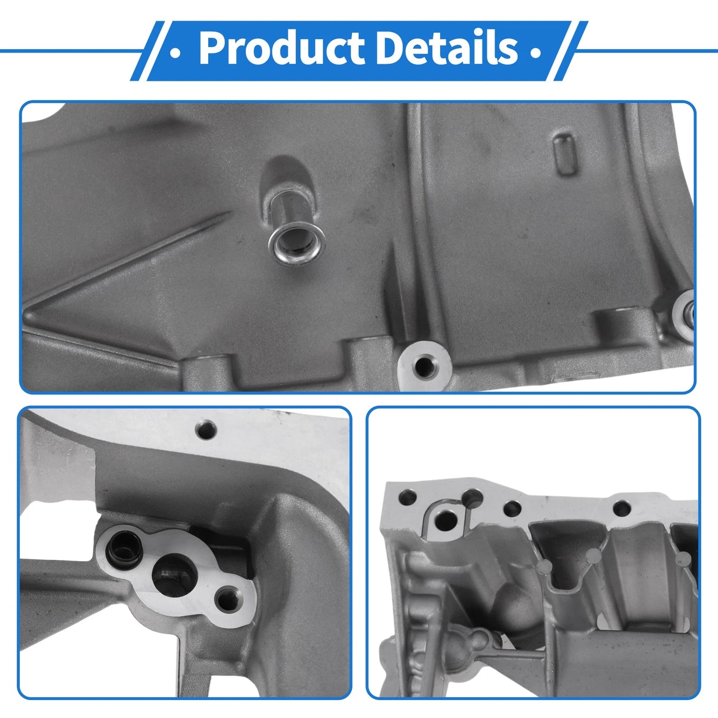 Engine Oil Pan for Toyota Corolla (2009-2019) - Aluminum Silver Tone