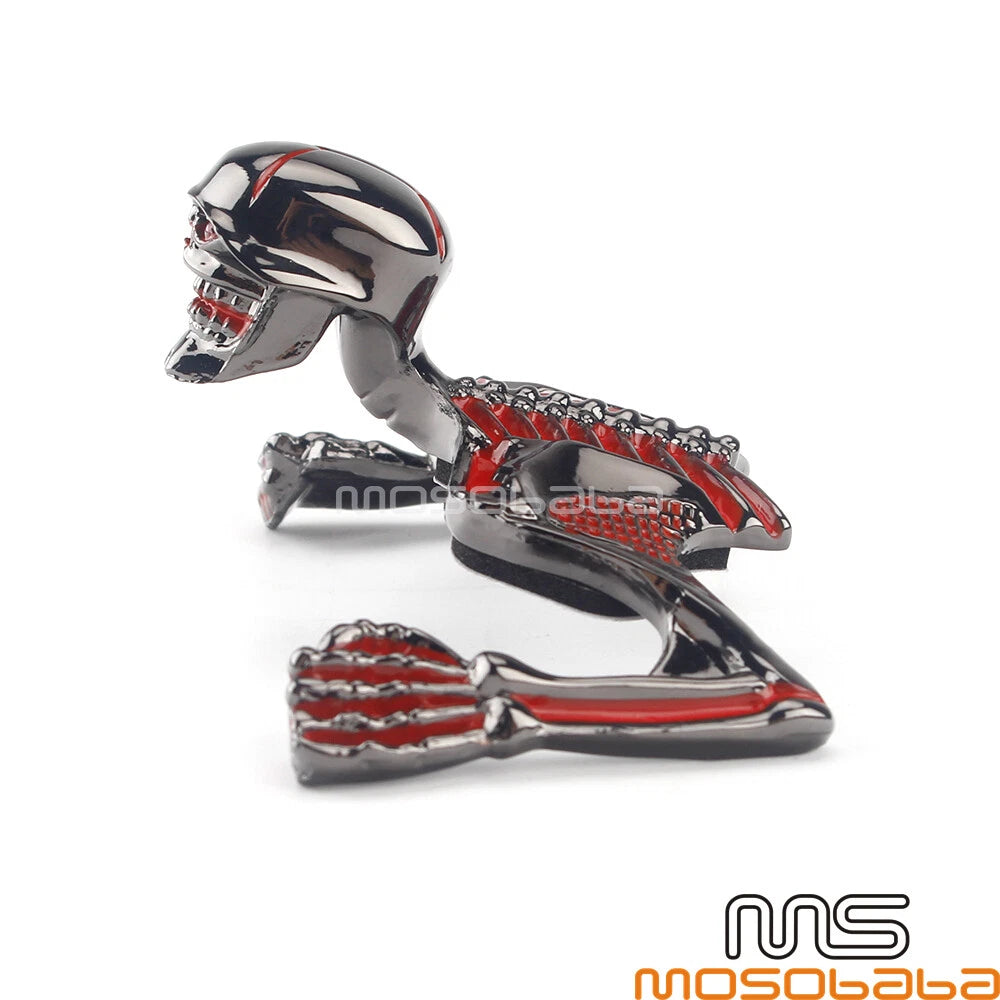 Titanium Red Headlight Visor Skull Decor for Harley Ornament
