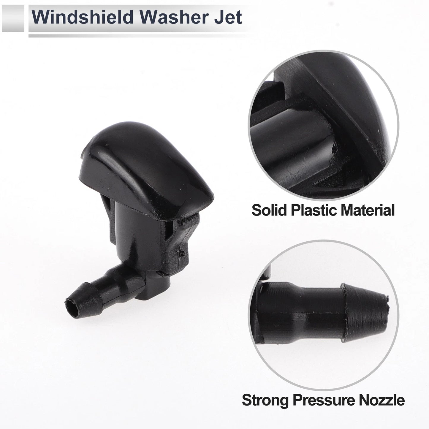 3 x Washer Nozzle w/ Hose Connector for Toyota