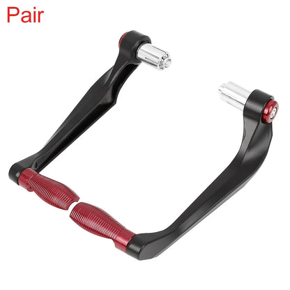 Pair 22mm Brake Clutch Lever Protector Hand Guard for Motorcycle Red