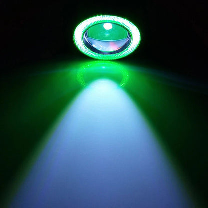 2 x 2.5" LED Fog Lights Round Green COB Angel Eyes Halo for Car Truck