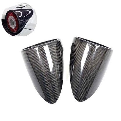 DRY Carbon Fiber Rear Taillight Lamp Caps Trim For Ferrari 458 Italia Spider 10+