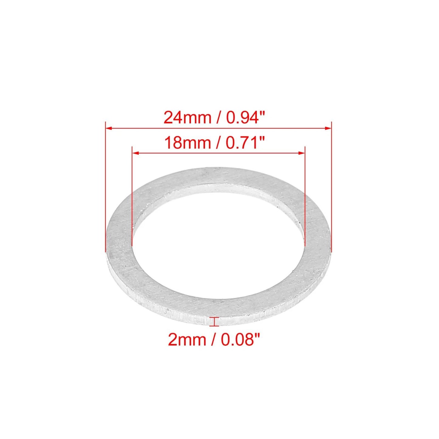 15 x M18 Silver Tone Oil Drain Plug Gaskets for Volvo