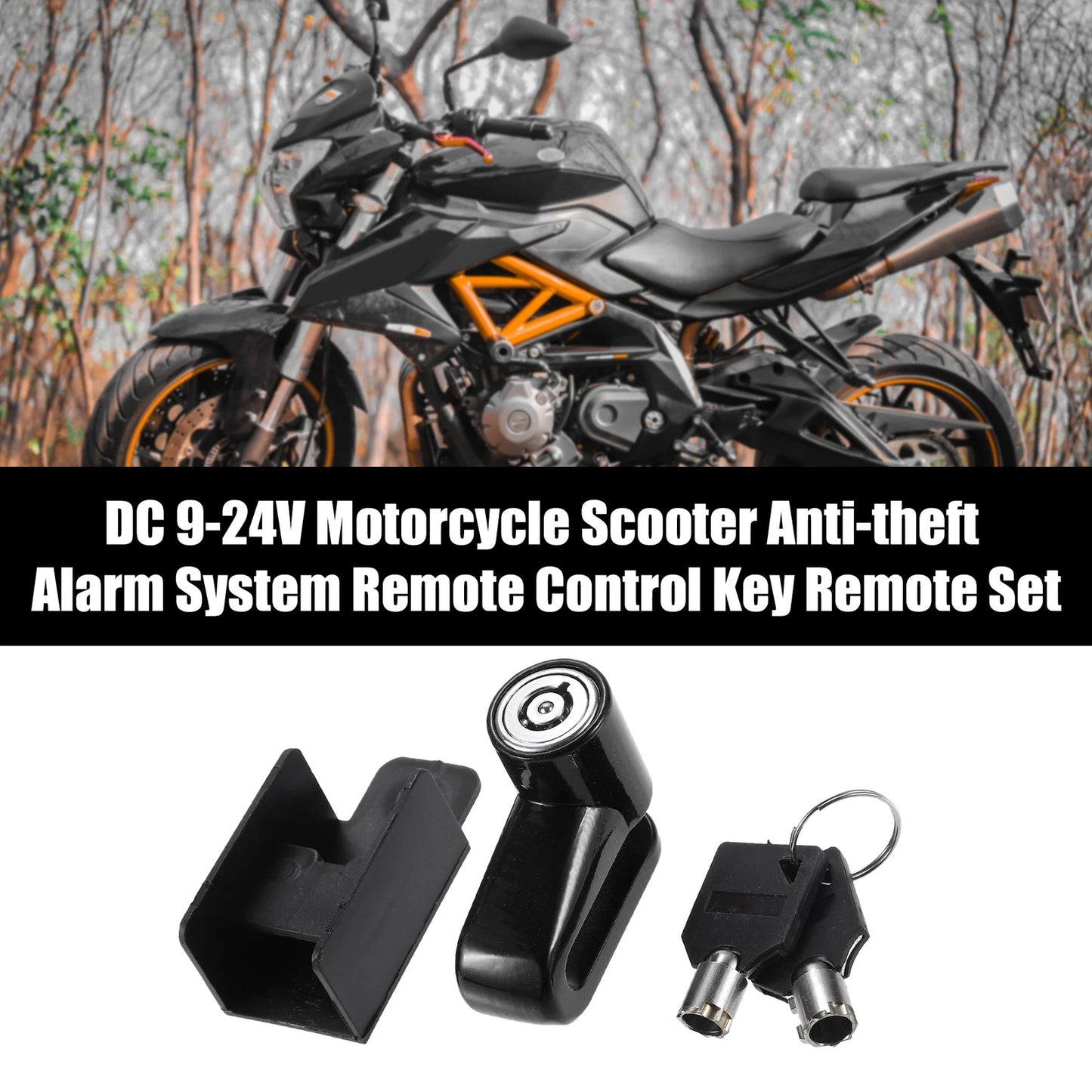 Set Anti-Theft Steel Wire Lock Disc Brake Wheel for Motorcycle