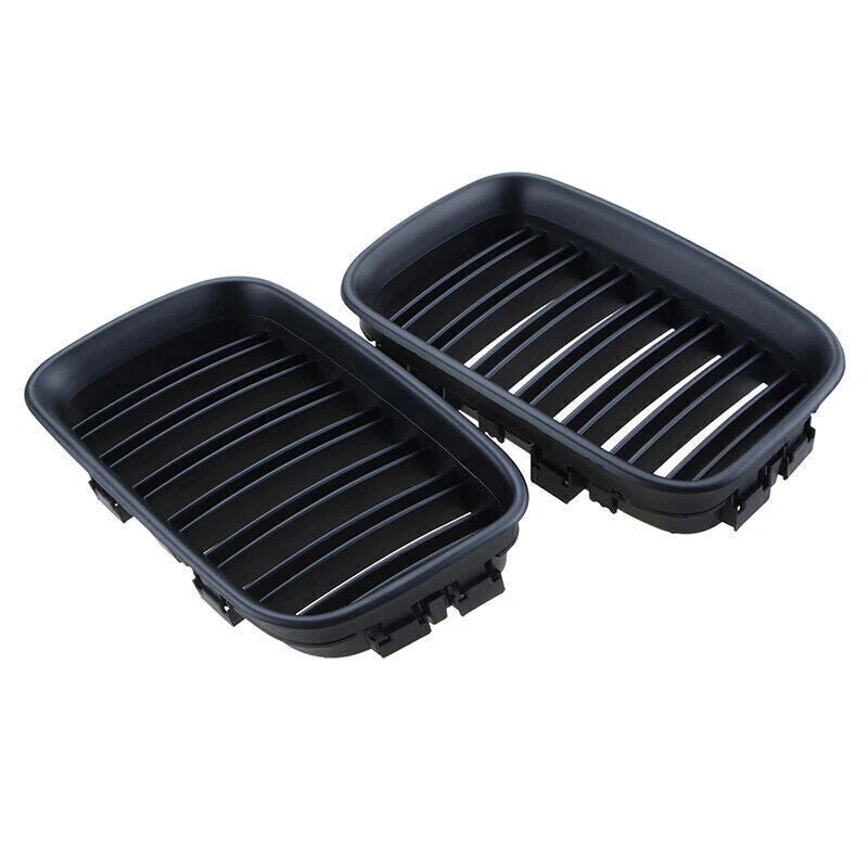 Matte Black Front Kidney Grilles for BMW E36 3 Series Sedan (1992-1997)