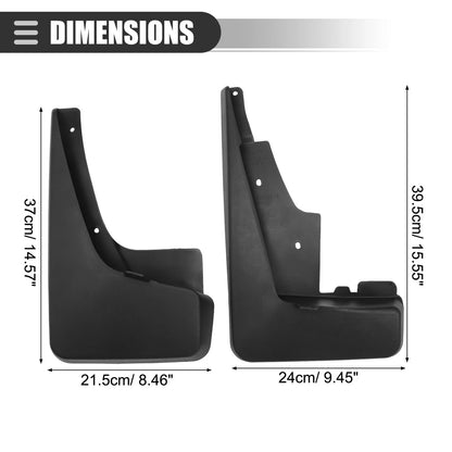 Car Mud Flaps Splash Guards  Black for Jeep Patriot (2011-2017)