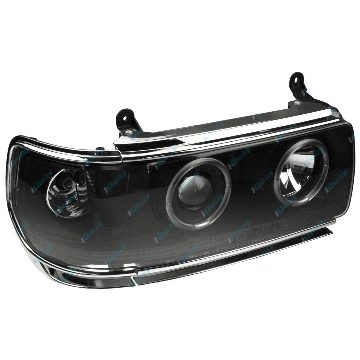 Black Halo Projector Headlights with LED for Landcruiser FJ80R FZJ80 1990~1992