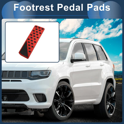 Footrest Pedal Cover for Jeep Grand Cherokee 2022-2025 Aluminum Alloy Red