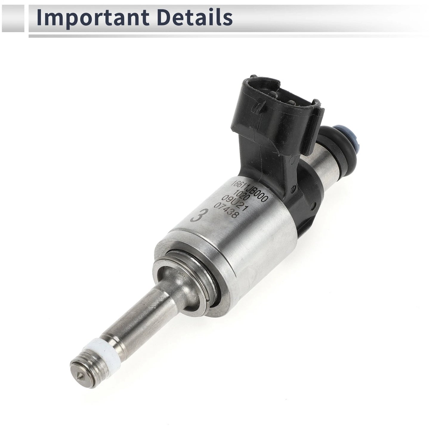 Fuel Injector 1 Pc for Subaru BRZ 2.0 (2013-2020) Black Silver Tone