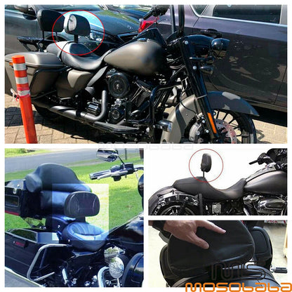 Soft Driver Rider Backrest Pad Mount Kit for 2009-2021 Harley Roadking FLHR FLHX SE