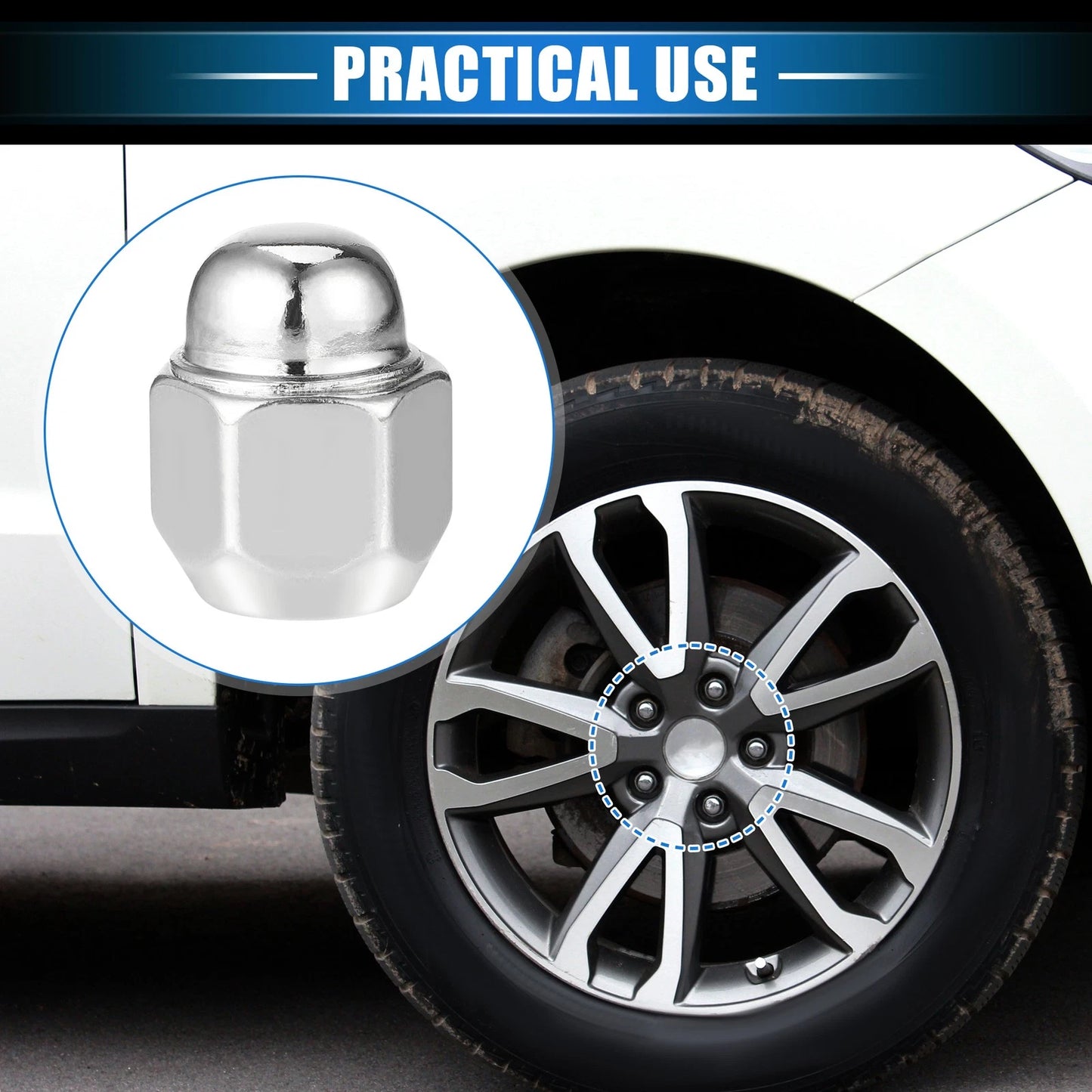 20 x Wheel Lug Nuts M12x1.5 for Hyundai Santa Fe