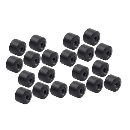 17mm Black Wheel Lug Nut Bolt Cover Caps 20Pcs for Volkswagen Golf, Passat, Beetle