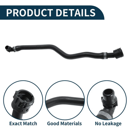 Radiator Hose for BMW 640i Rubber Coolant Pipe Black 1 Pc