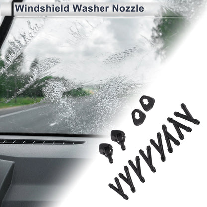 Windshield Washer Nozzle w/ 8" Hose Connector for Suzuki