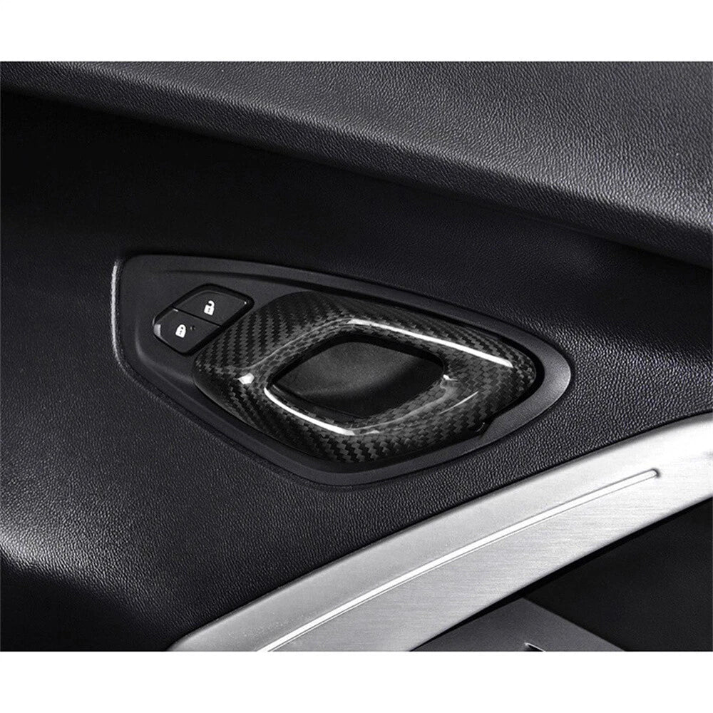 Carbon Fiber Door Handle Panel Cover Trim for Chevrolet Camaro (2016-2023)