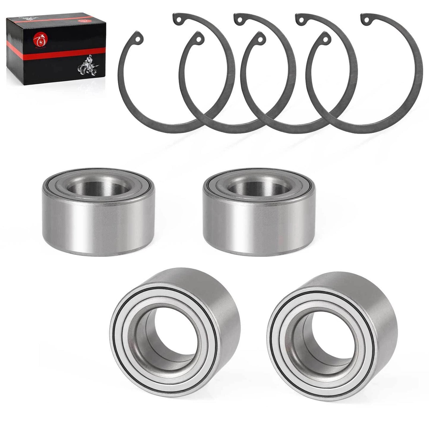 4x Front & Rear Wheel Bearing + Circlip for Kawasaki Teryx KRX 1000(2020–2024)